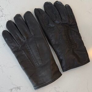 Black Genuine Leather Men's Gloves